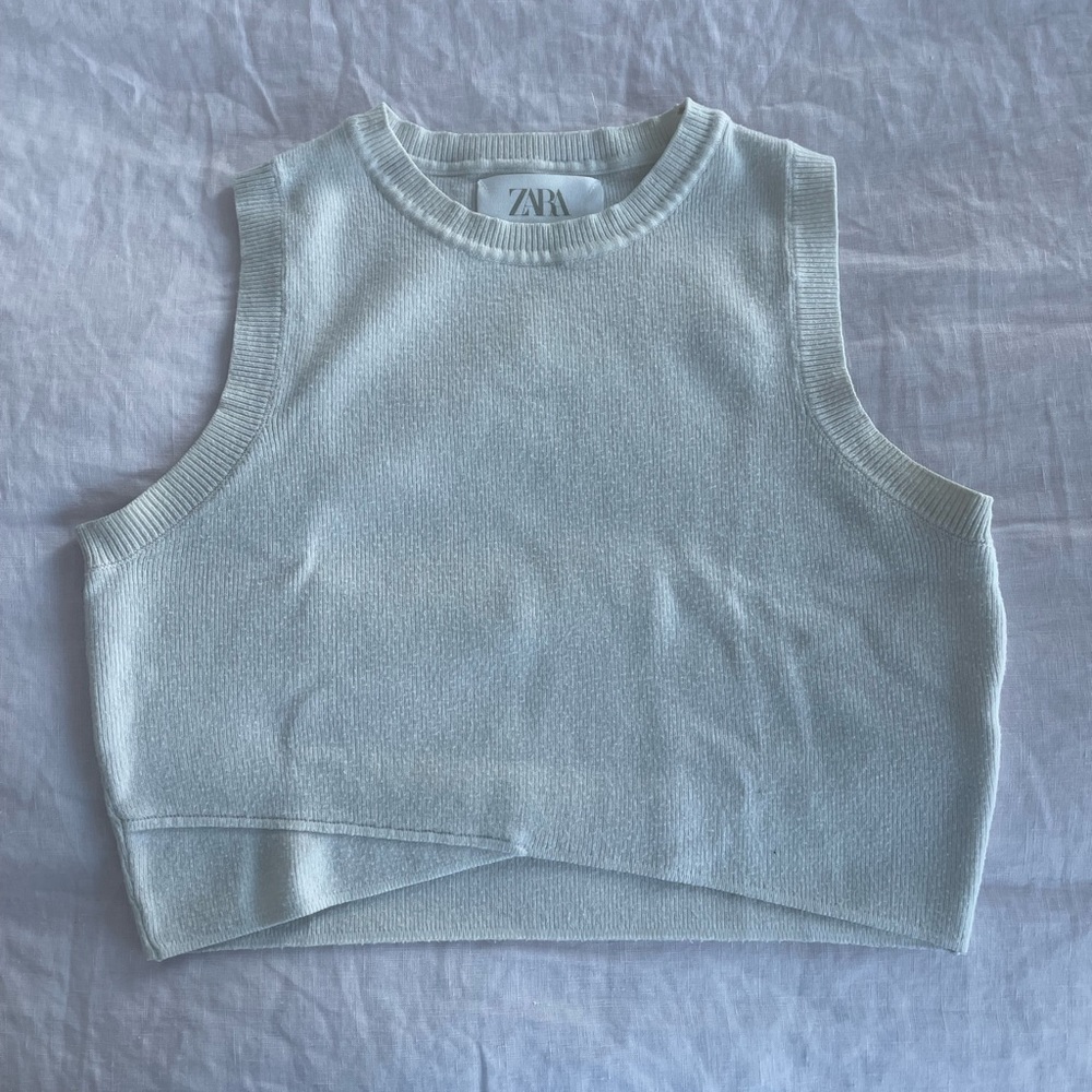 White Zara Girls Tank Top